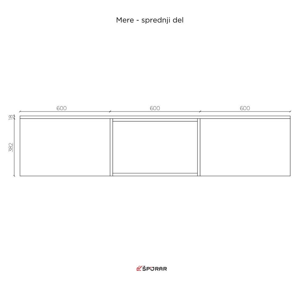 Dnevni regal Tina 180 mere