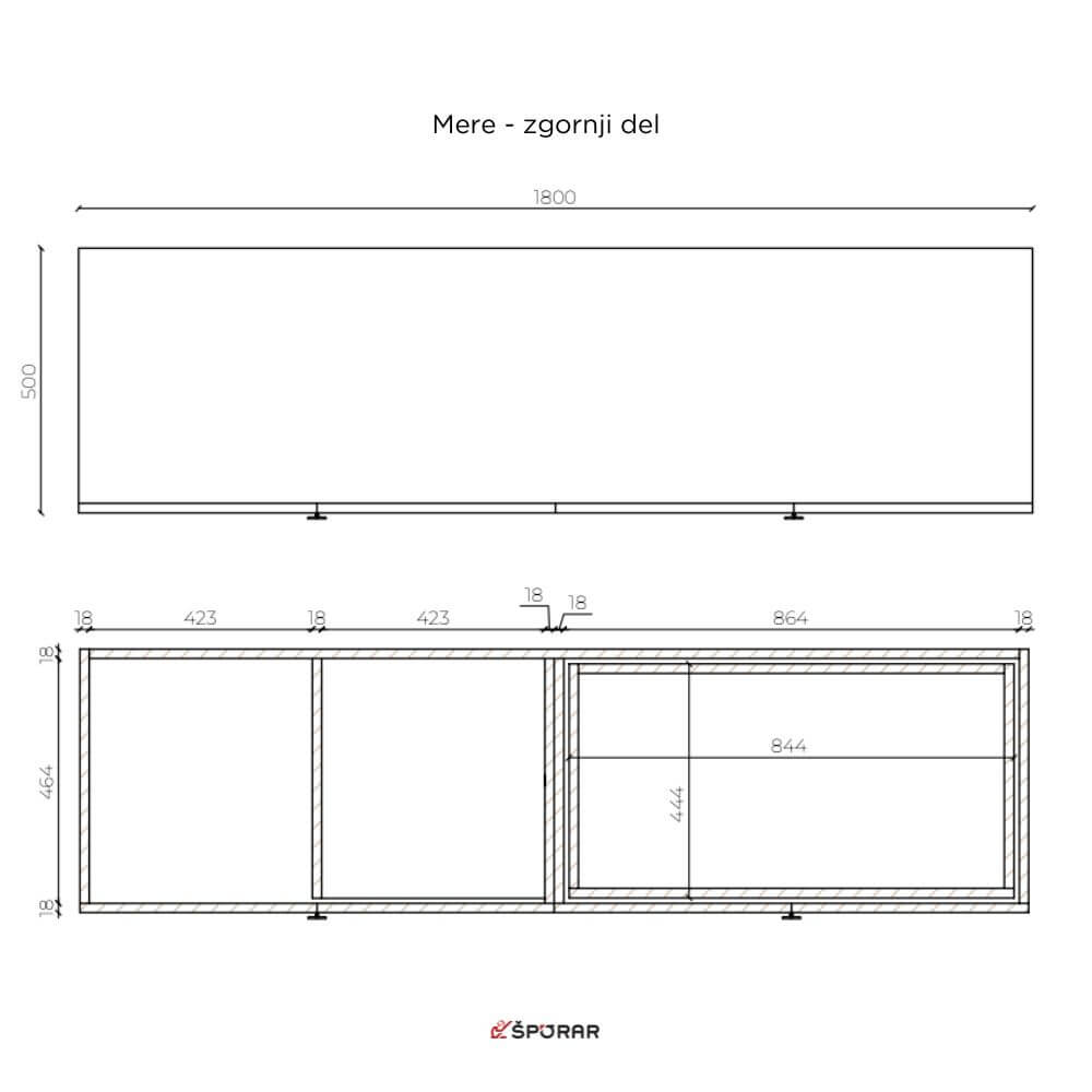 Garderobna omara Silvija mere 4